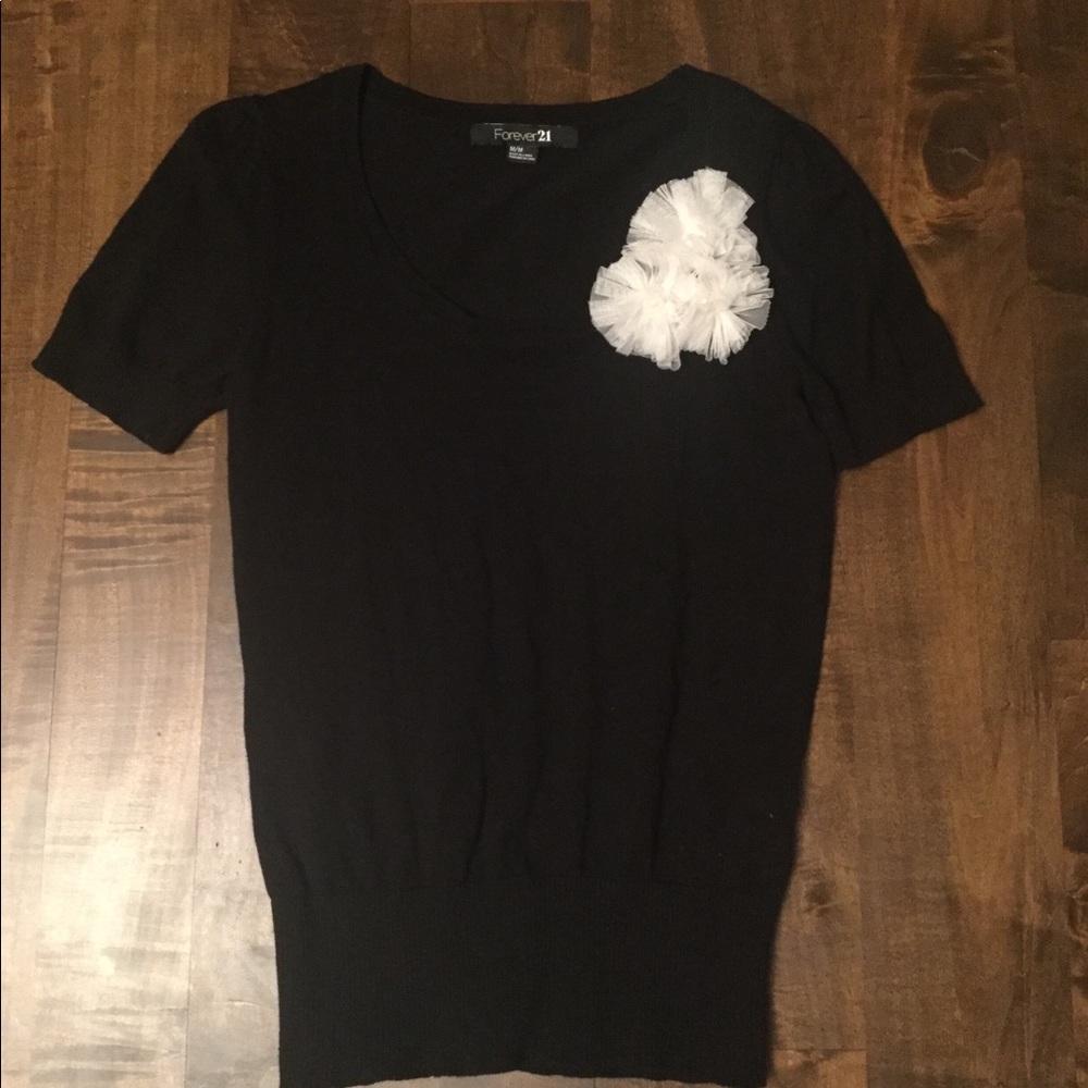 Black stretch cotton shirt